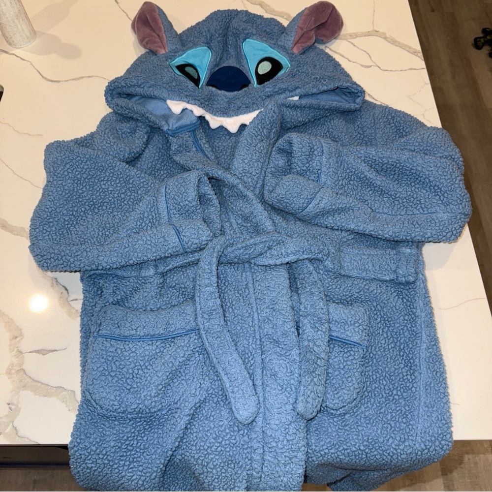 Blue Kids Pajamas with stitch Hood